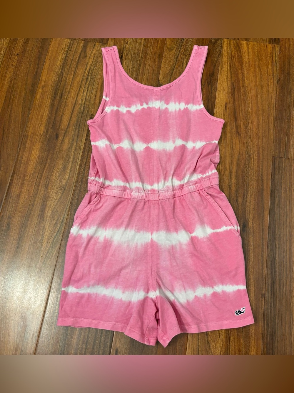 Vineyard Vines pink/white tie dye sleeveless romper